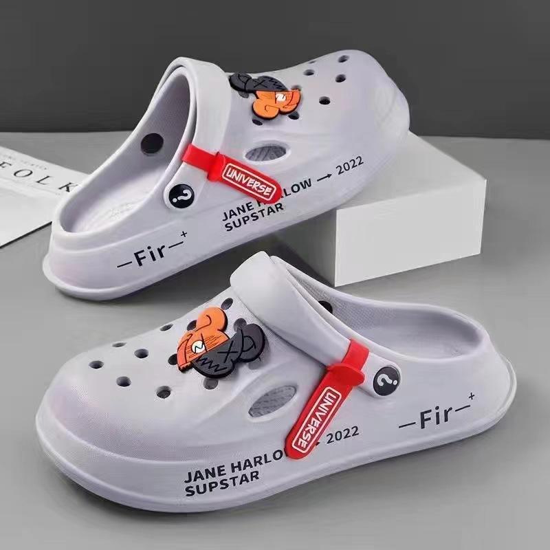 Новые дырявые туфли мужские летние универсальные трендовые мягкая подошва нескользящие износостойкие трендовые пляжные медсестры пара баотоу