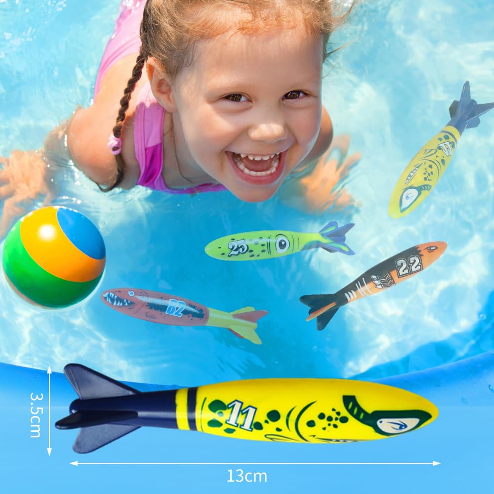 4pcs Summer Kids Diving Rings, Breath-Holding Diving Practice Rings, Kids Swimming Diving Toys, Training Swimming Underwater Toys for Ages 3+ (4