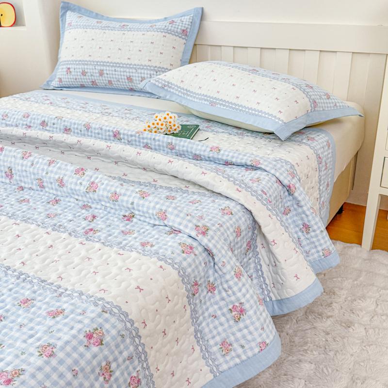 1 шт. Фиолетовый цветок Стеганые покрывала для кровати Толстое лоскутное одеяло Односпальное/Двуспальное/Кингсайз Цветочный стиль Стеганое одеяло Мягкое покрывало