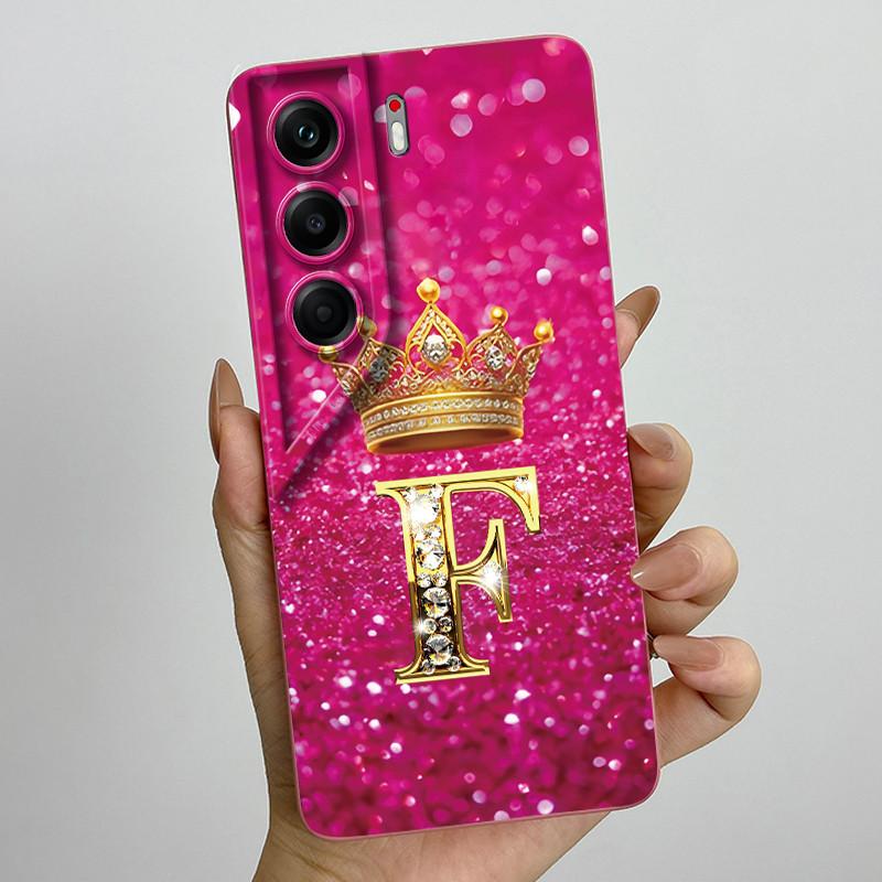Чехол для Tecno Camon 40 Pro 4G 5G CM6 CM7 Корона Буква Силиконовый Мягкий Чехол для Телефона Для Tecno Camon40 Защита Камеры Задняя Крышка