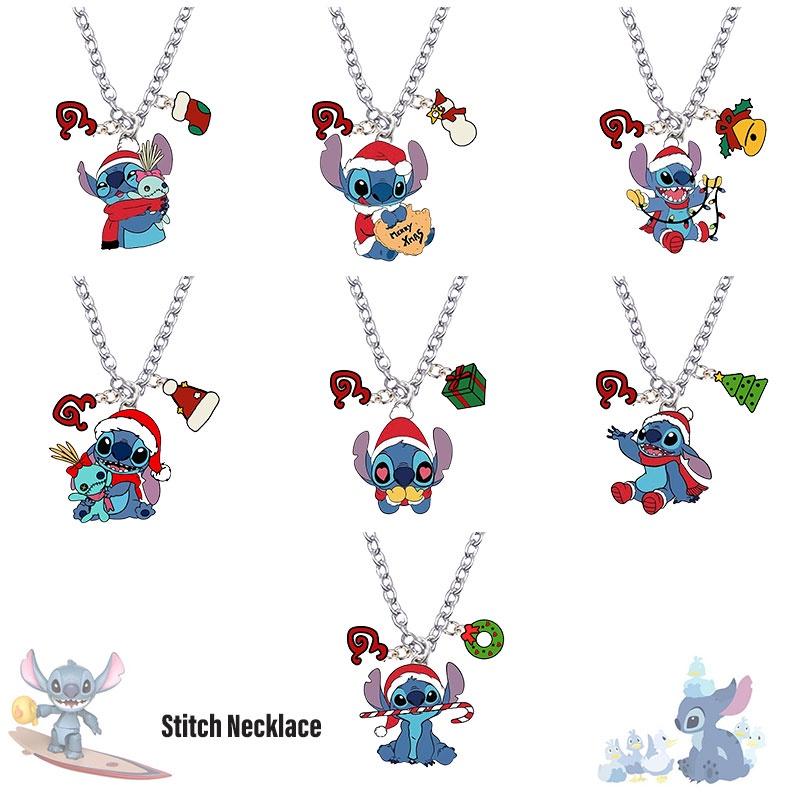 Cross-border New Christmas Pendant Cartoon Star Baby Stitch Necklace Anime Peripheral