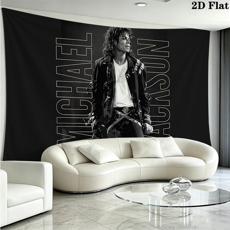 King of Pop Wall Tapestry Aesthetic Wall Hanging Printed Fabric Blanket Decorative Tapestries for Bedroom Living Room Home Decor
