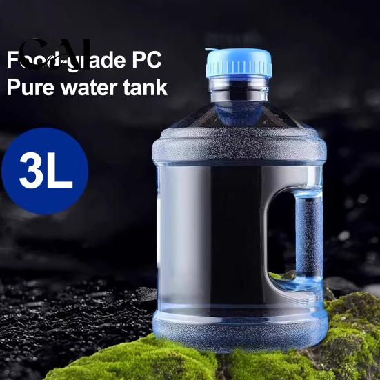 Durable Water Storage Jar Plastic Jug with Handle And Leakproof Cap, Reusable Twist Off Cap Container Portable Bottle, Transparent for Home