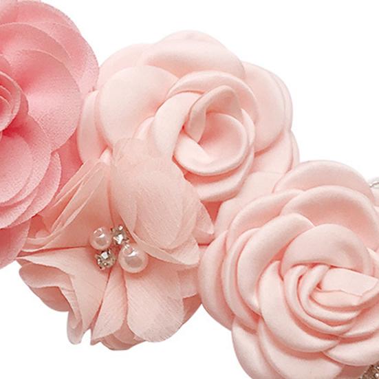 Свадебный пояс Привлекательный Износостойкая ткань Роза Свадебный пояс для женского платья