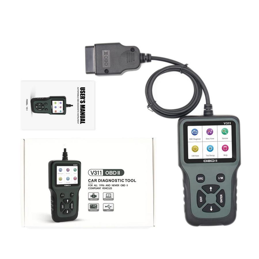 V311 EOBD OBD2 CAN Универсальный сканер кодов двигателя для автомобиля Диагностический инструмент Новый