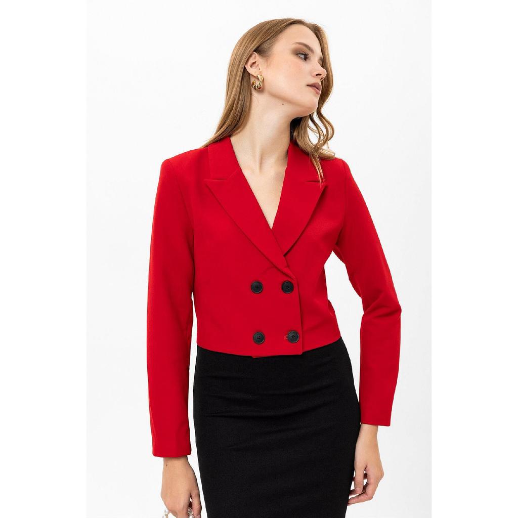 Women's Short Button-closed Blazer Jacket 245071 -