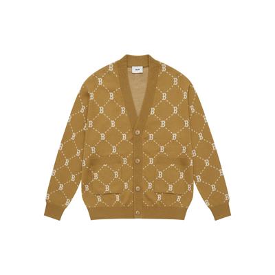 Коллекция MONOGRAM Бостон Ред Сокс 24FW Вязаный Кардиган Унисекс Верблюжий 3AKCM0144-43CAS