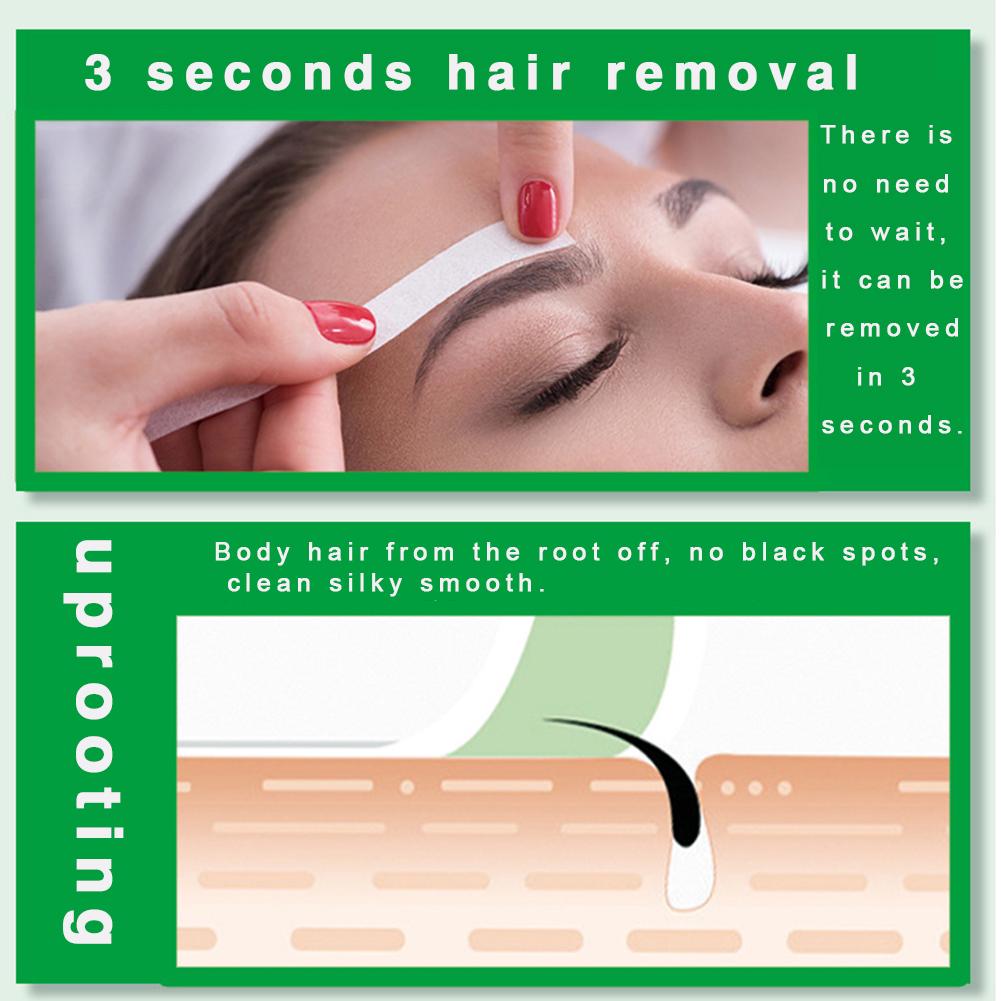 24Pcs Hair Removal Wax Strips Waxing Wipe Sticker for Face Leg Lip Eyebrow