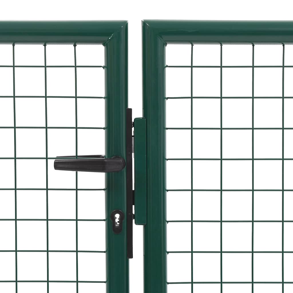 Steel Garden Gate 350 x 100 cm Green