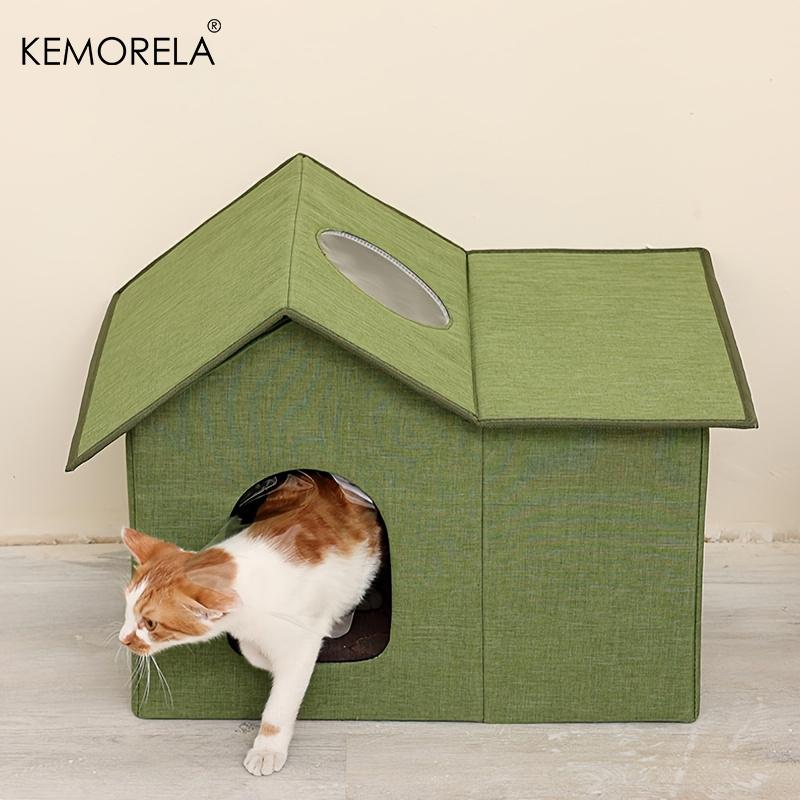 1шт. Уличная водонепроницаемая роскошная кровать для кошек, морозостойкая и водонепроницаемая, удобное убежище, всесезонный универсальный домик для кошек, закрытая вилла