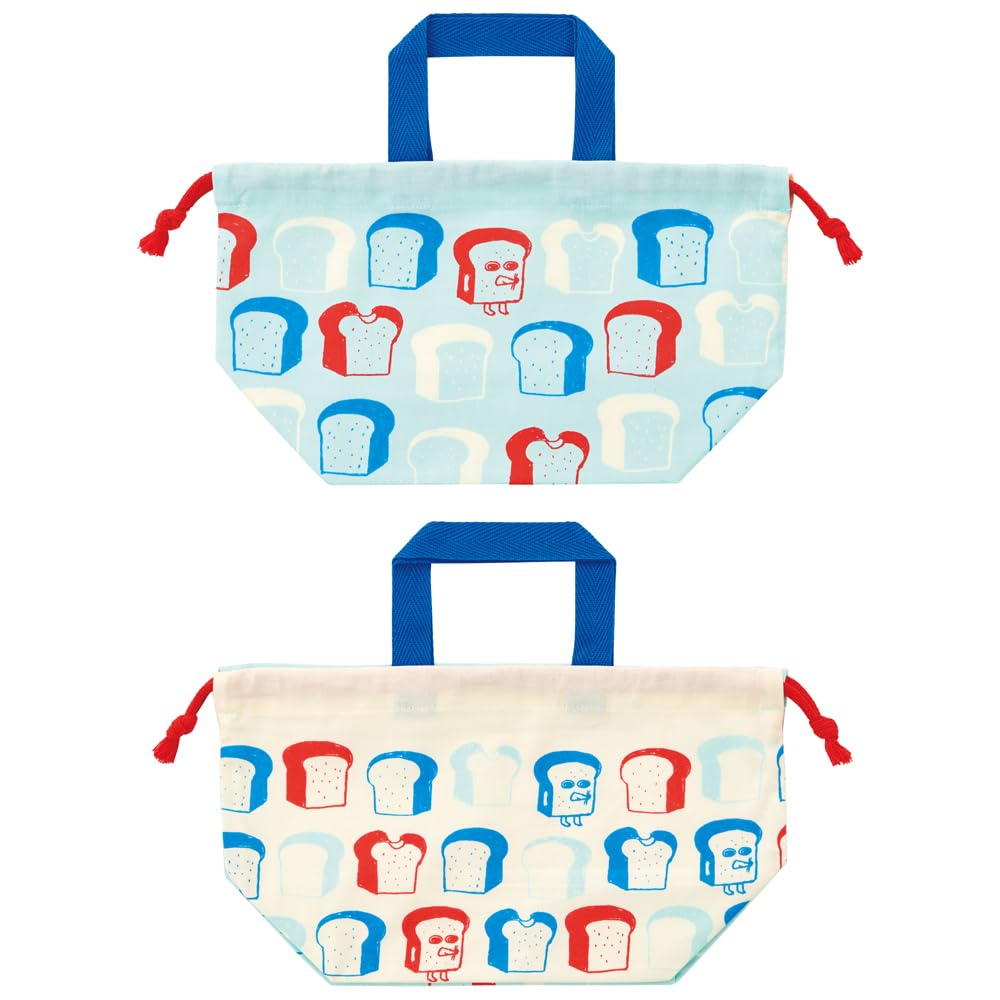 Skater Lunch Bag for Drawstring Made in for Boys and Children, Style, Japan, "Bread Thief" Design, Girls, KB7-A