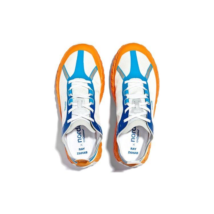 Norda 001 Lace-Up Fabric Non-Slip Low-Top Running Shoes Men sneakers White Blue Orange NORDA001RZ-M-NORG