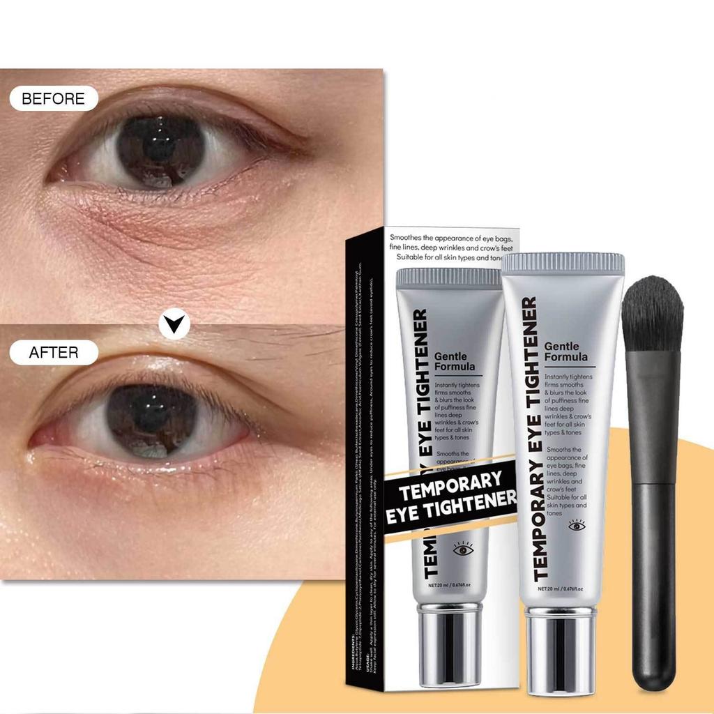 Cross-Border Fast-Acting Eye Tightener Cream 20g with Massage Brush, Reduces Dark Circles & Fine Lines