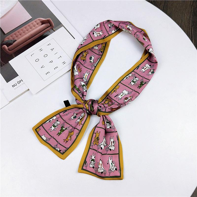 Pingjiao новый стиль весна и осень профессиональное украшение универсальный маленький шелковый шарф женский шарф узкий длинный ремень для волос галстук сумка пояс