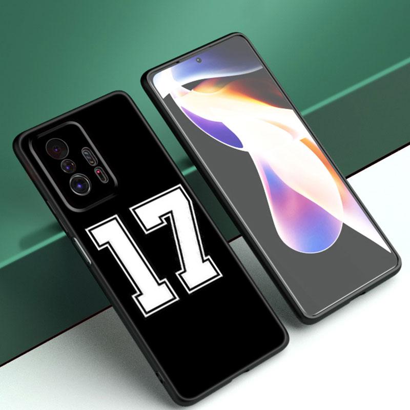 Чехол для телефона с футбольным баскетбольным номером для Xiaomi Mi A2 8 9 SE Note 10 10T 11 12 Lite 9T 11T 12S 12T Pro A3 6X 12X, черный чехол
