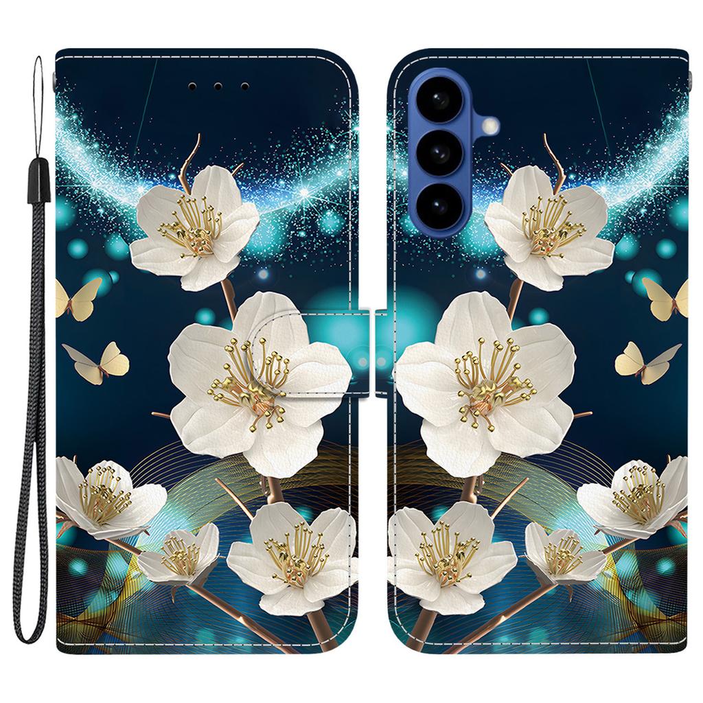 For Samsung Galaxy S26+ Case Pattern Printing Leather Flip Wallet Phone Cover with Lanyard