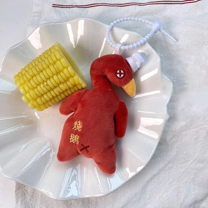 Плюшевая игрушка гусь, брелок, мультяшный, милый, мягкий, набивная кукла, подвеска, кольцо для ключей автомобиля, декор для сумки/рюкзака, подарок для ребенка