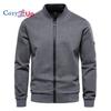 New Spring Mens Stand Collar Jacket Fashion Slim Fit Baseball Outerwear Men Solid Casual Zipper Autumn Jackets Coat Man Clothing