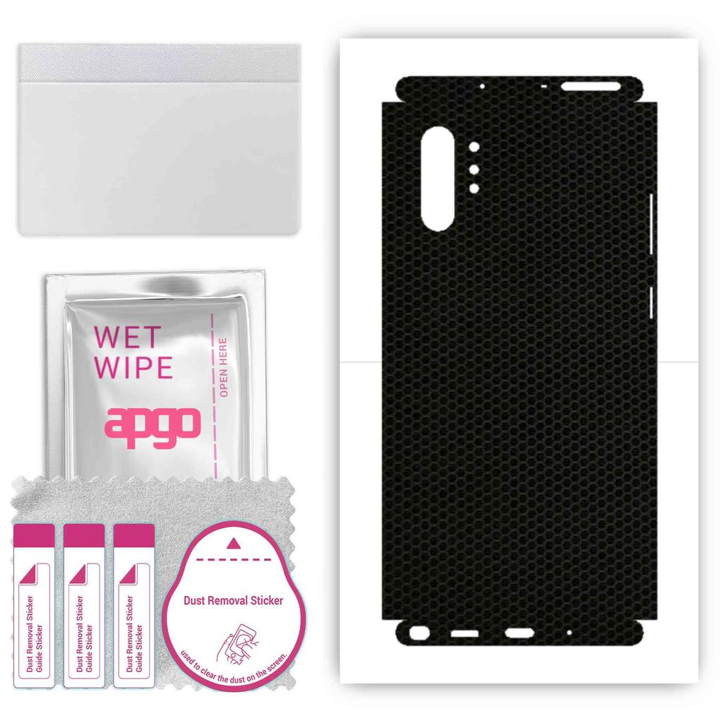 apgo Protective Skin Sticker for the Back+sides Compatible with Samsung Galaxy Note 10 Plus 5G, Full Wrap Film, Foil, Vinyl - Pattern Matrix