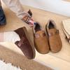 Поддержка индивидуальной сумки каблук Birkenstocks женская металлическая пряжка нагроможденные утолщенные хлопковые туфли мягкая подошва повседневные балетки