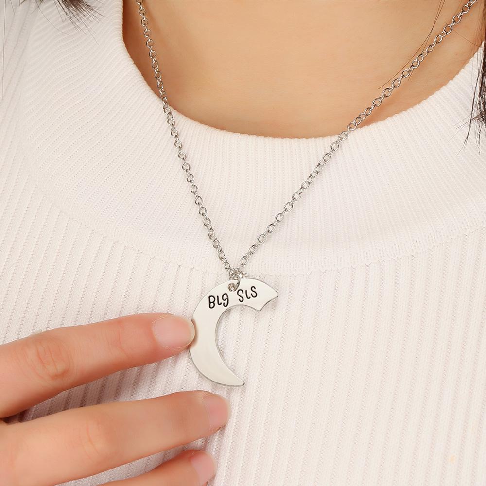 Gifts Best friends Little Sis Good Sister Necklaces 3 Pieces / Set Stitching Necklaces Big Sister