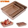 Rectangle Cake Baking Tray 9/11/13inch Bread Tray Gold Bake Mold