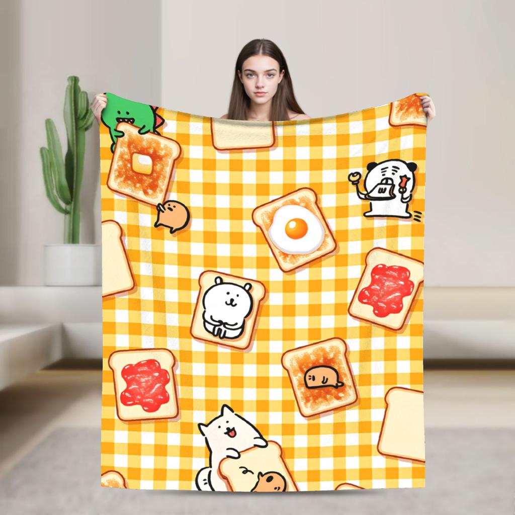 Joke Bear Flannel Blanket Winter Warm Soft Throw Blanket for Girls Boys Couch Chair Street Trend Bedspread Sofa Bed Cover