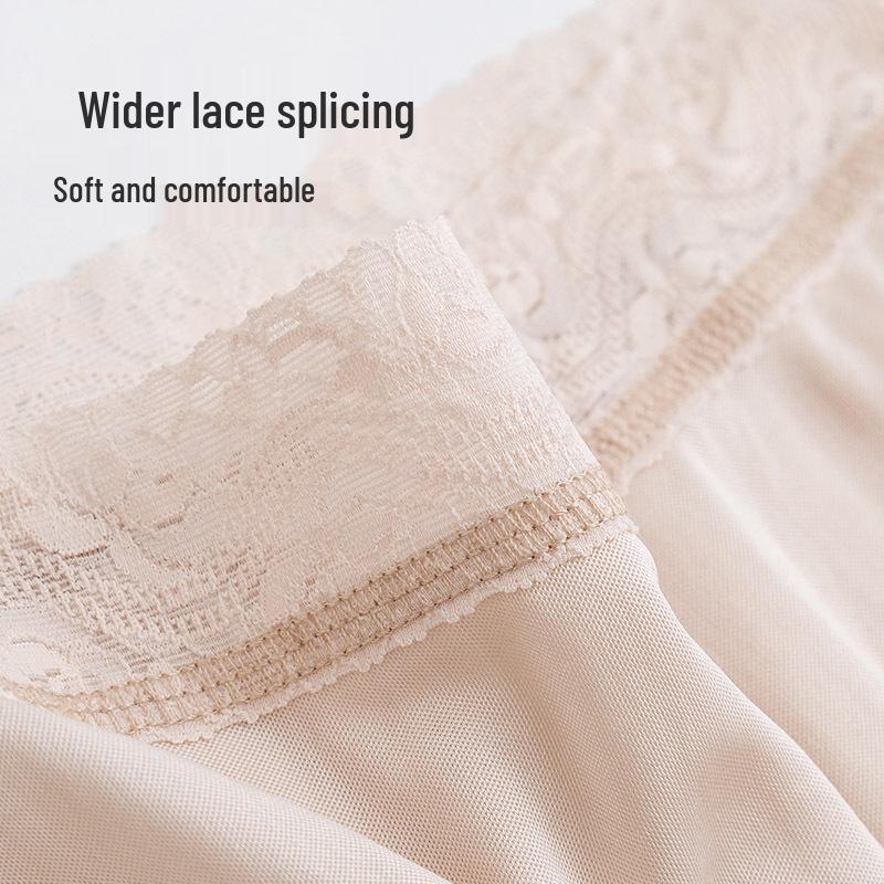 Женская подъюбник-слип ночная сорочка Guolian из тутового шелка с кружевной отделкой (Защита от экспозиции)