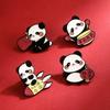 Five-Star Red Flag Commemorative Medal, Long Live The Motherland, Patriotic Panda Brooch, Literary Clothing, Bag Decoration, Alloy Accessories