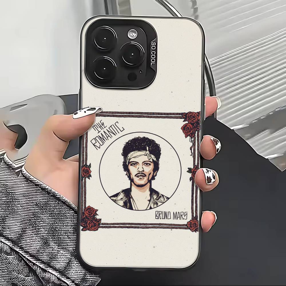 Чехол для телефона с певцом Бруно Марсом для iPhone 17,16,15,14,13,12,11 Plus,Pro Max,XS, Цветной Серебристый Черный Чехол