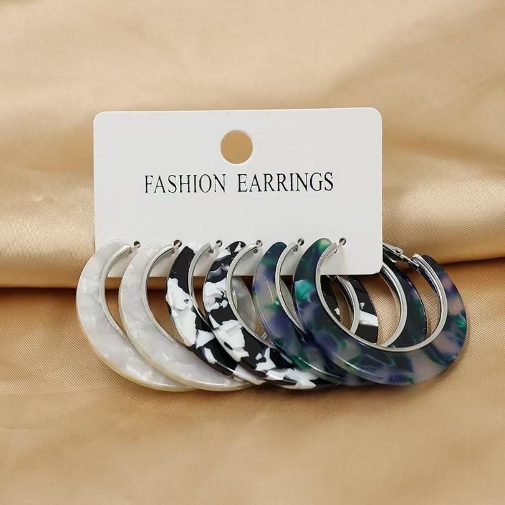 Leopard Print Drop Dangle Earring Round Big Circle Earring New Ear Studs Jewelry