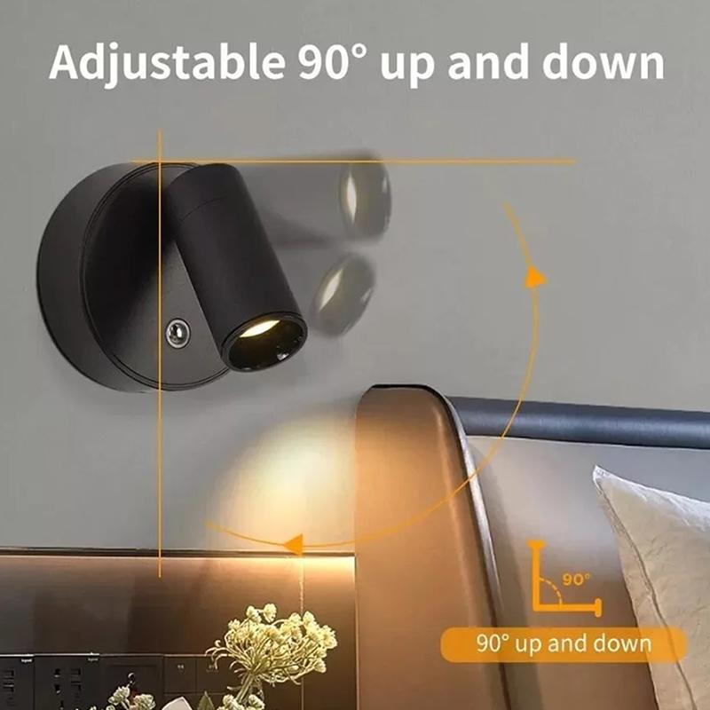 Прожектор Touch 2000 мАч Магнитное основание Светодиодный беспроводной настенный светильник Заряжаемый через USB Настенный шкаф