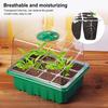 6/12 Hole Flower Plant Seed Grows Box Seed Propagation Container Garden Grow Germination Box with Biodegradable Seed Nursery Bag