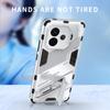 For Vivo Y200 Y200e GT Y100 (IDN) 5G Punk Armor Shockproof Bumper Rugged Rubberized PC Fitted Kickstand Case Stand Holder Cover Shell