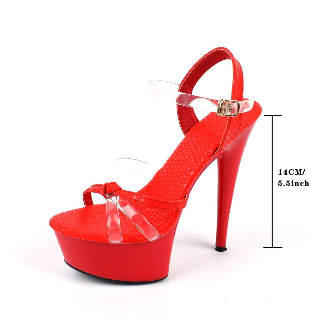 Женская обувь, весенние пикантные сандалии на прозрачном каблуке, тапочки, обувь для вечеринок и клубов, каблук 14 см, платформа 4 см LFD-B3640