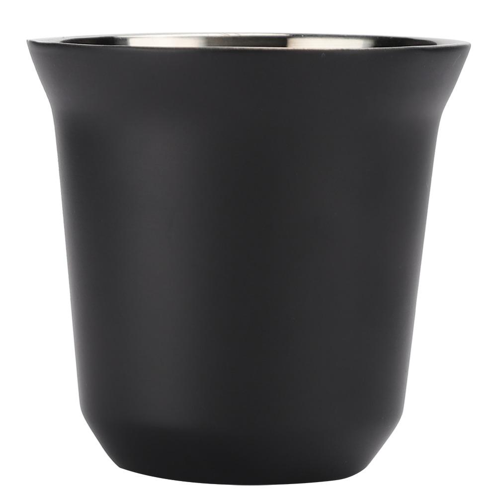 Matte Black Double Layer Coffee Cup Double Wall Espresso Cups Espresso Drinking