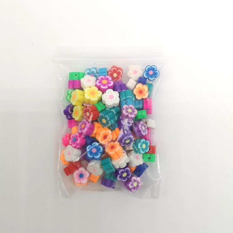 50-100 шт., бусины из полимерной глины с животными, фруктами, цветами, свободно расположенные детские украшения, изготовление браслетов, ожерелья, аксессуары