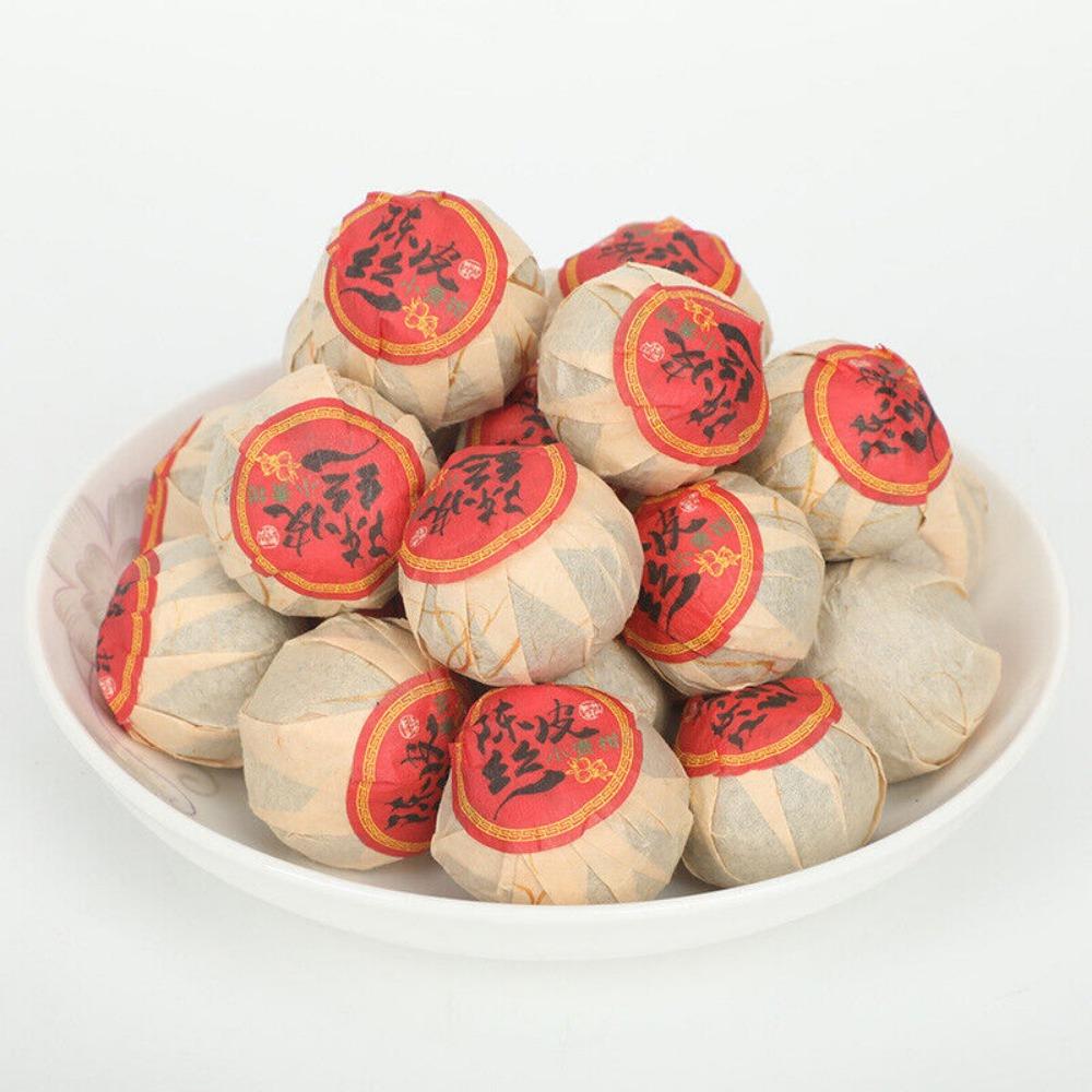 Премиальный чай пуэр с мандариновой цедрой Синьхуэй, рассыпной, Тяньма Мэй Цзян Гунтин