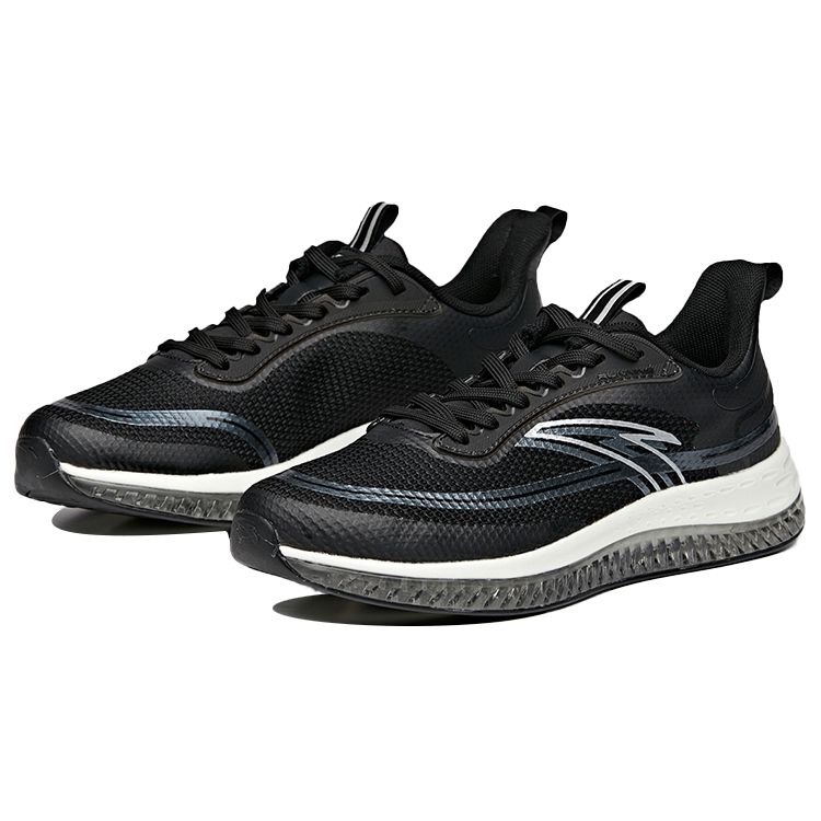 Anta Эластичные резиновые кроссовки с низким верхом женские кроссовки черные белые 122015501-1