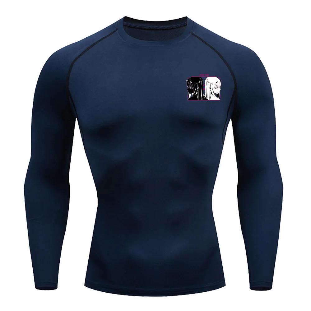 Zero Two Men Compressed Shirt Sports Quick Drying Fitness T-shirt Sweat-Absorbent Jogging Cycling Outdoor 8 Colors Short Sleeve