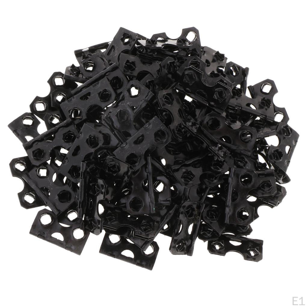 100 частей вешалки для фотографий из дерева, зубчатая подвеска носилок с крюком