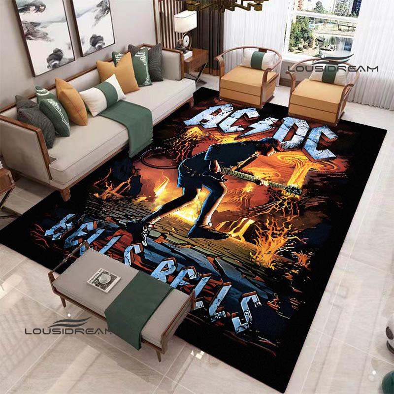 3D ковер с принтом рок-группы AC/DC, коврик для йоги, нескользящий ковер, кухонный коврик, ковры для декора комнаты, ковер для гостиной, ковер для прихожей, подарок на день рождения