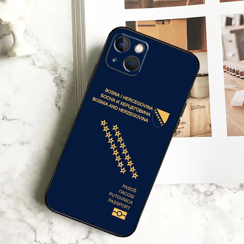 Чехол для телефона Паспорт Боснии и Герцеговины для iPhone 17 16 15 14 13 11 12 Pro Max Plus 12 13 Mini 16e 17 Air Cover Coque