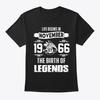 Стандартная футболка Legend Born In 7 ноября 1966 года