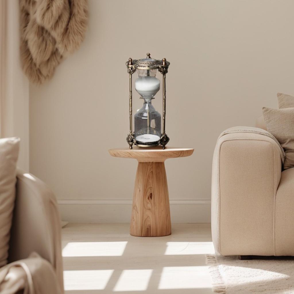 Винтажные стеклянные и металлические песочные часы 15/30 минут песочные часы для украшения гостиной гравированная вращающаяся подставка для песочных часов