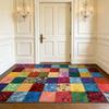 Large Patchwork Rug, Jumbo Non‑Slip Machine Washable Stain‑Resistant Mat for Under Bed Bedroom Hallway Outdoor Use