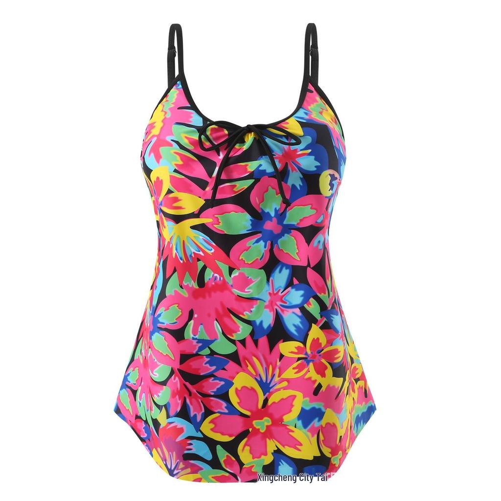 2025 European & American Plus Size Quick-Dry Tankini Swimsuit