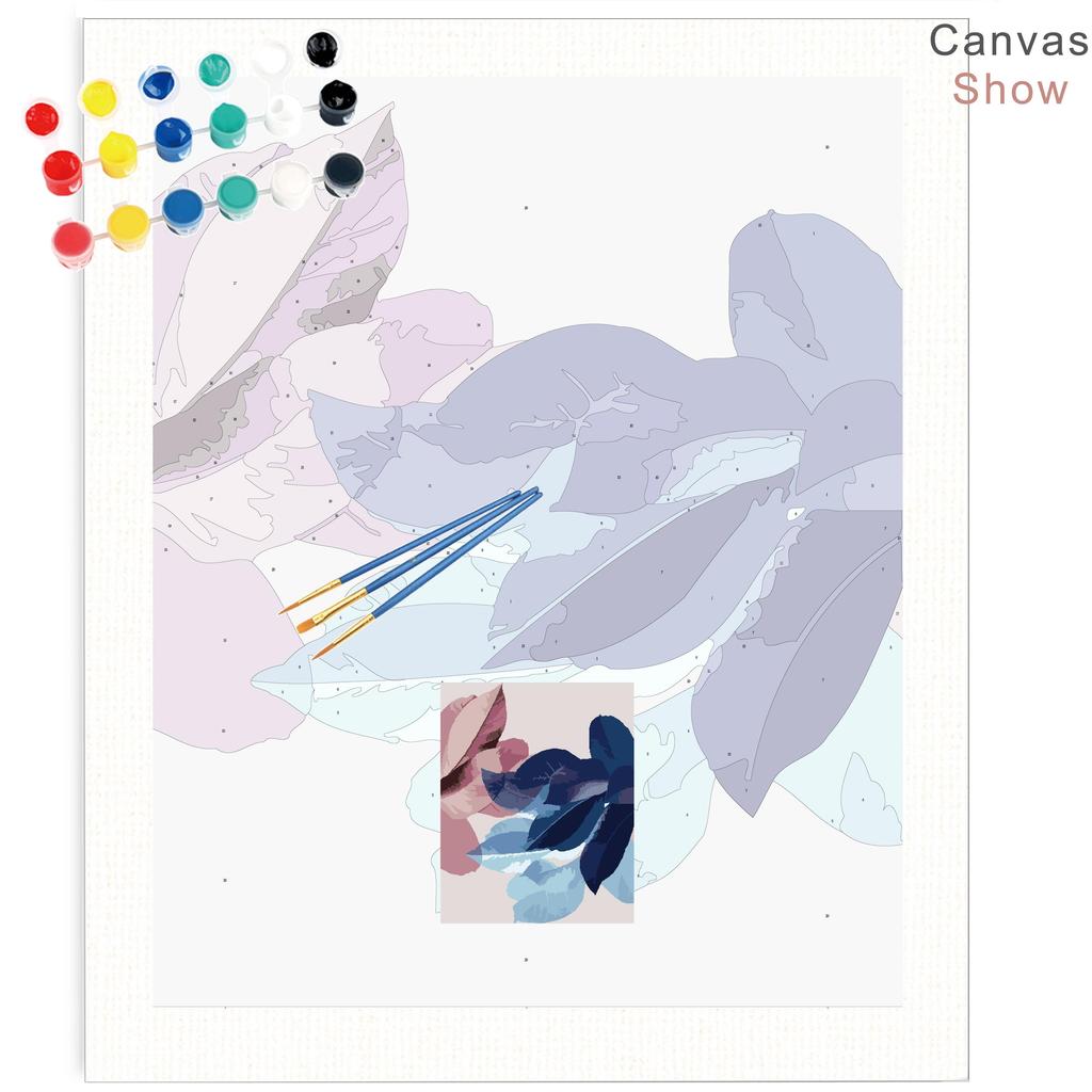 RUOPOTY Картина маслом по номерам, пейзаж с листьями, акриловая рамка «сделай сам», на холсте, настенная картина по номерам для гостиной