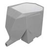 Kitchen Tableware Drainer Plastic Elephant Shape Storage Rack Draining Tool for HomeGray