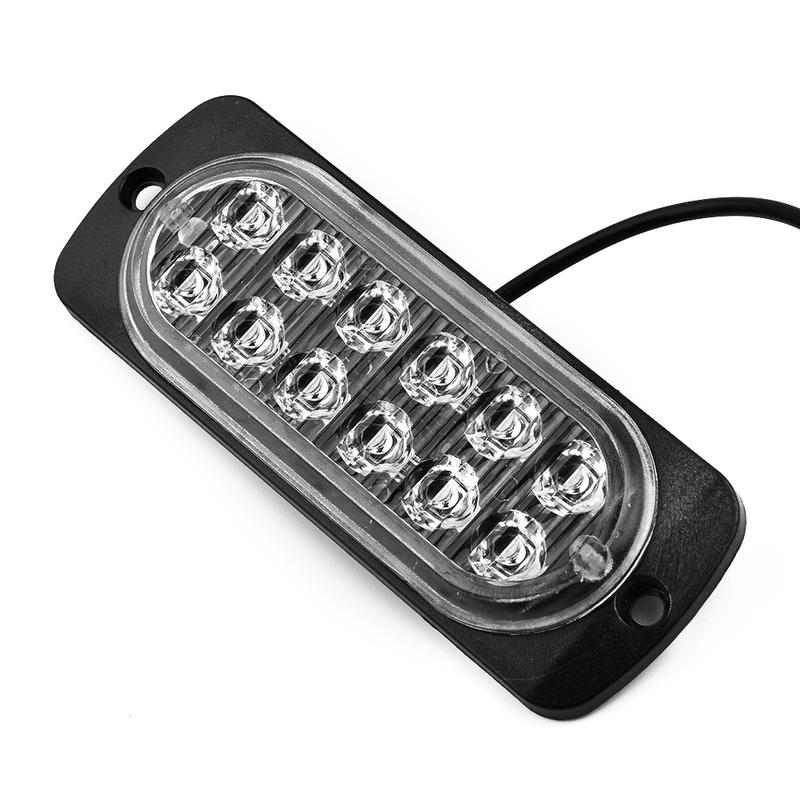 2x 12V-24V Car Rear Red Fog 12 Led Lamp Light For Truck Car Van Bus Cab LED Urgent- Light Plastic Car Lights Accessories